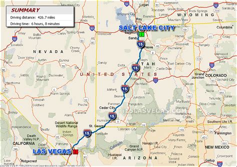 vegas to salt lake map